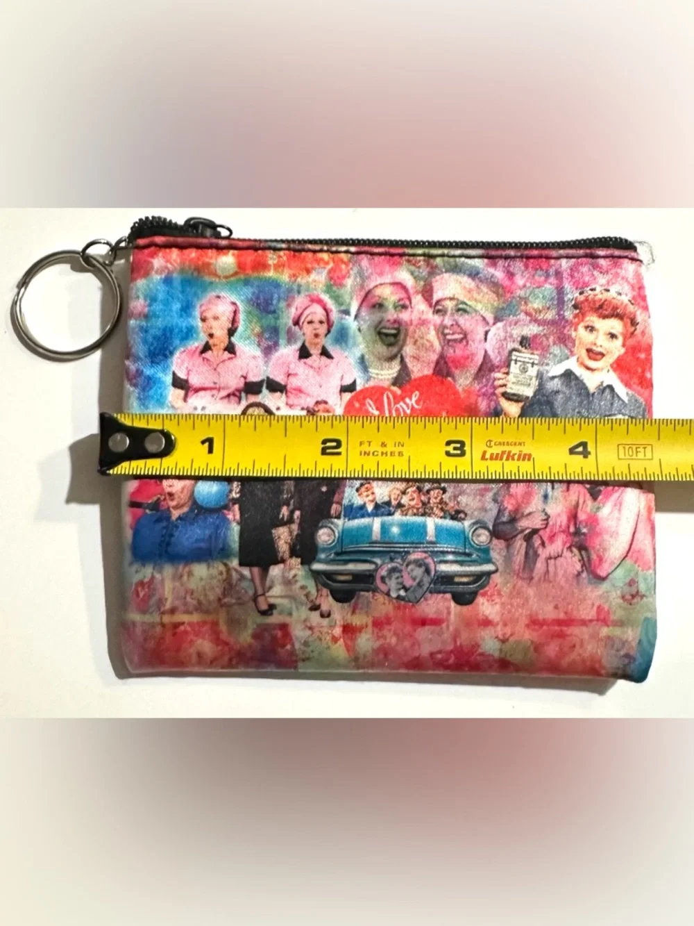 NEW, I Love Lucy Keyring, Coin Purse Collage, Travel, Gift Bag